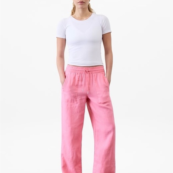 Athleta Women's Pink Wide Leg Pants - Picture 2 of 5